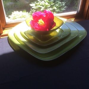 Dinner plate set of 12 in glass